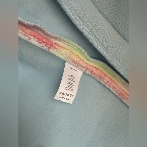 Sundae School Rainbow Valentine’s Day Drop Rainbow Fleece Unisex Small - Picture 10 of 14
